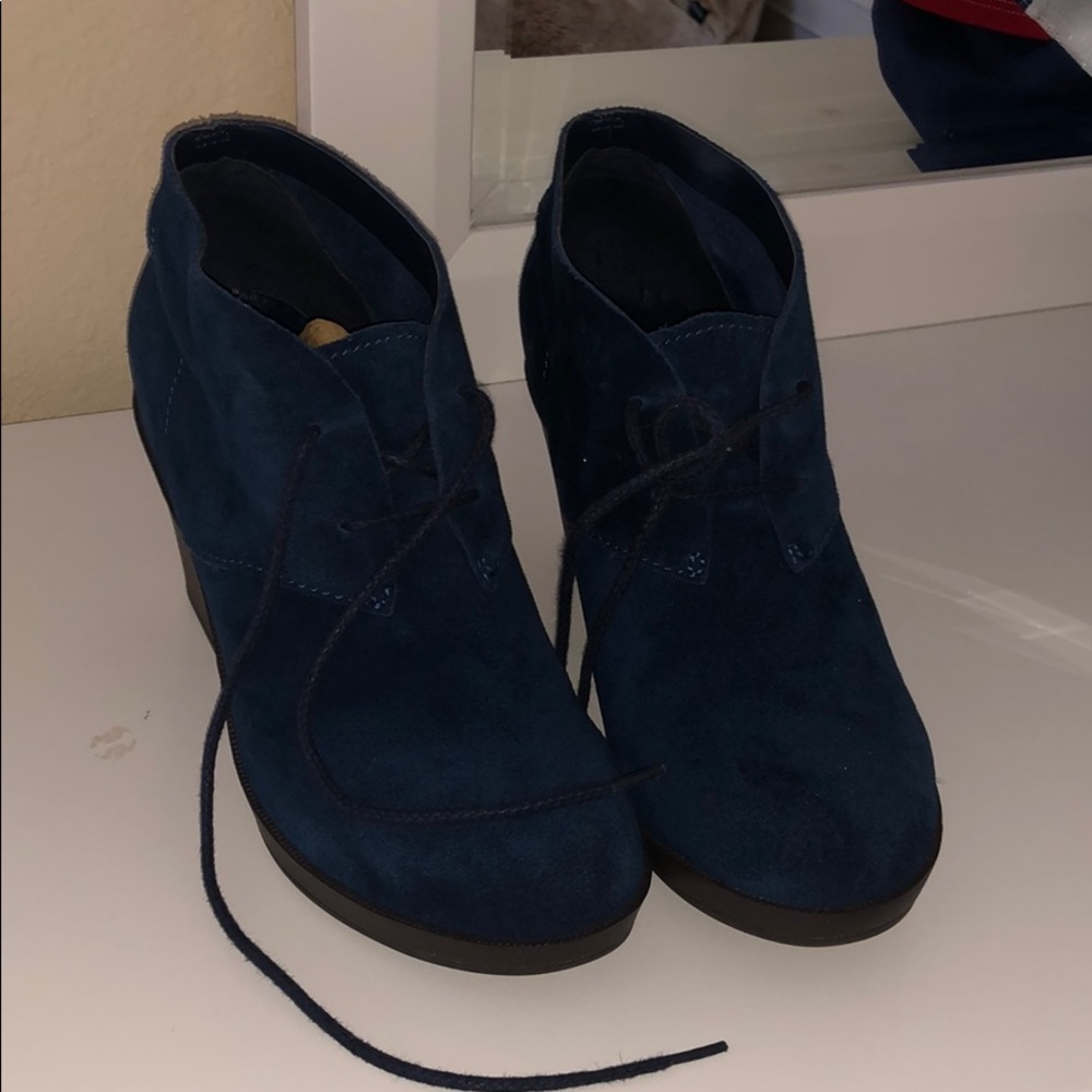 Navy Cole Haan wedge